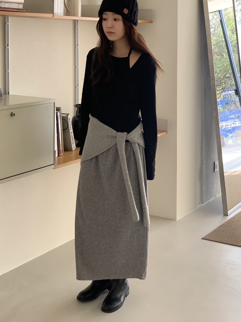 BAKING POWDER東大門㊣直郵女士新品時尚推薦休閑25秋冬長裙BAKING POWDER長裙