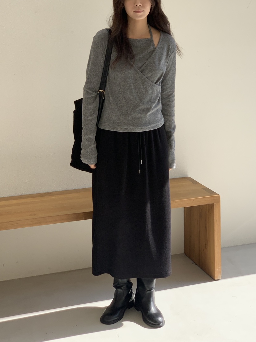 BAKING POWDER東大門㊣直郵女士新品時尚推薦休閑25秋冬長裙BAKING POWDER長裙