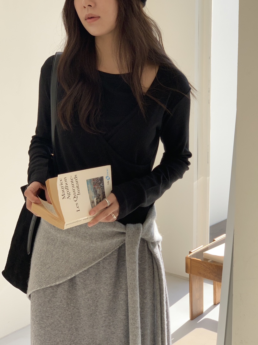 BAKING POWDER韓國直郵㊣女裝新款熱賣職業25秋冬休閑長袖T恤BAKING POWDER長袖T恤