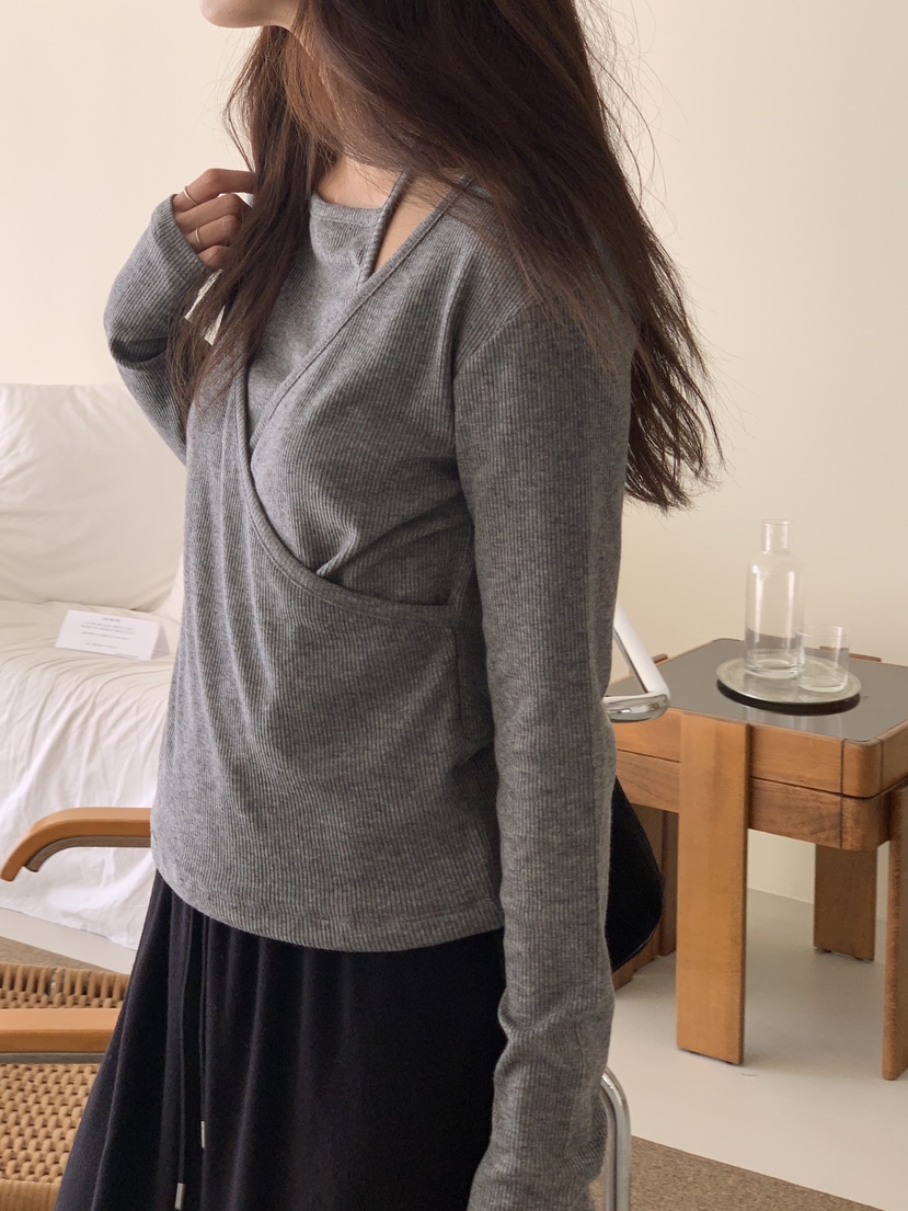 BAKING POWDER韓國直郵㊣女裝新款熱賣職業25秋冬休閑長袖T恤BAKING POWDER長袖T恤