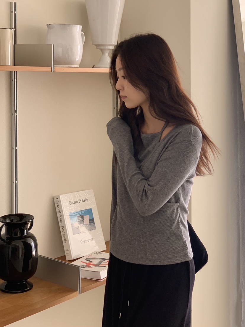 BAKING POWDER韓國直郵㊣女裝新款熱賣職業25秋冬休閑長袖T恤BAKING POWDER長袖T恤