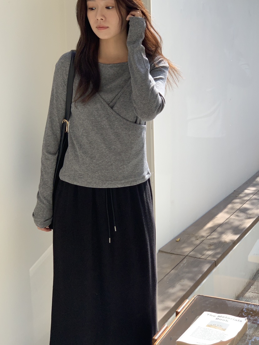 BAKING POWDER韓國直郵㊣女裝新款熱賣職業25秋冬休閑長袖T恤BAKING POWDER長袖T恤