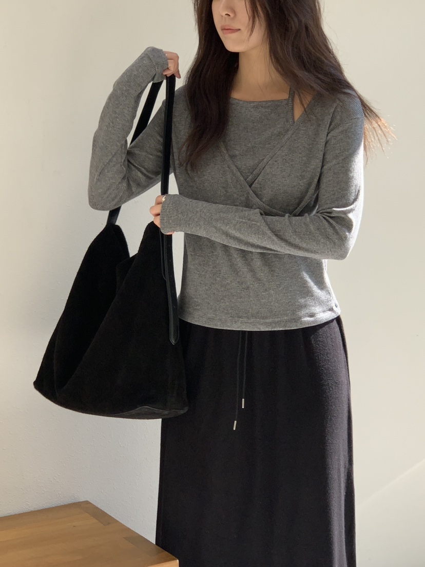 BAKING POWDER韓國直郵㊣女裝新款熱賣職業25秋冬休閑長袖T恤BAKING POWDER長袖T恤