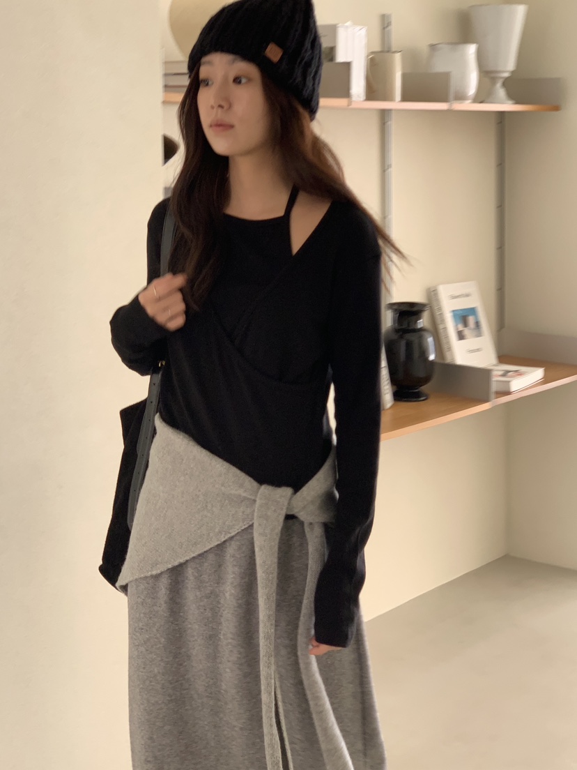 BAKING POWDER韓國直郵㊣女裝新款熱賣職業25秋冬休閑長袖T恤BAKING POWDER長袖T恤