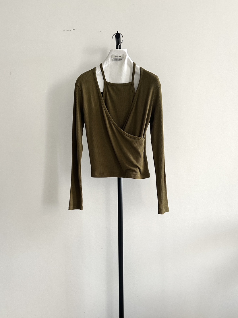 BAKING POWDER韓國直郵㊣女裝新款熱賣職業25秋冬休閑長袖T恤BAKING POWDER長袖T恤圖色1