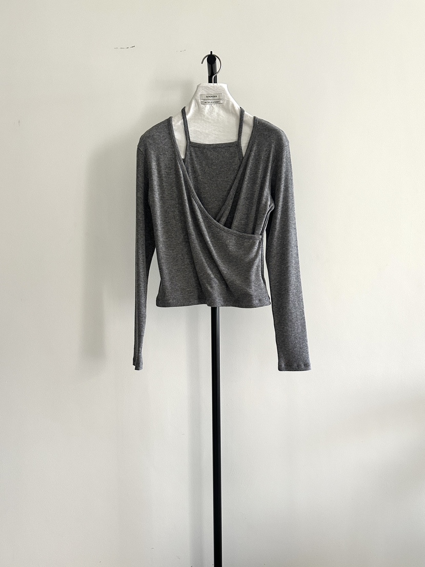 BAKING POWDER韓國直郵㊣女裝新款熱賣職業25秋冬休閑長袖T恤BAKING POWDER長袖T恤圖色2