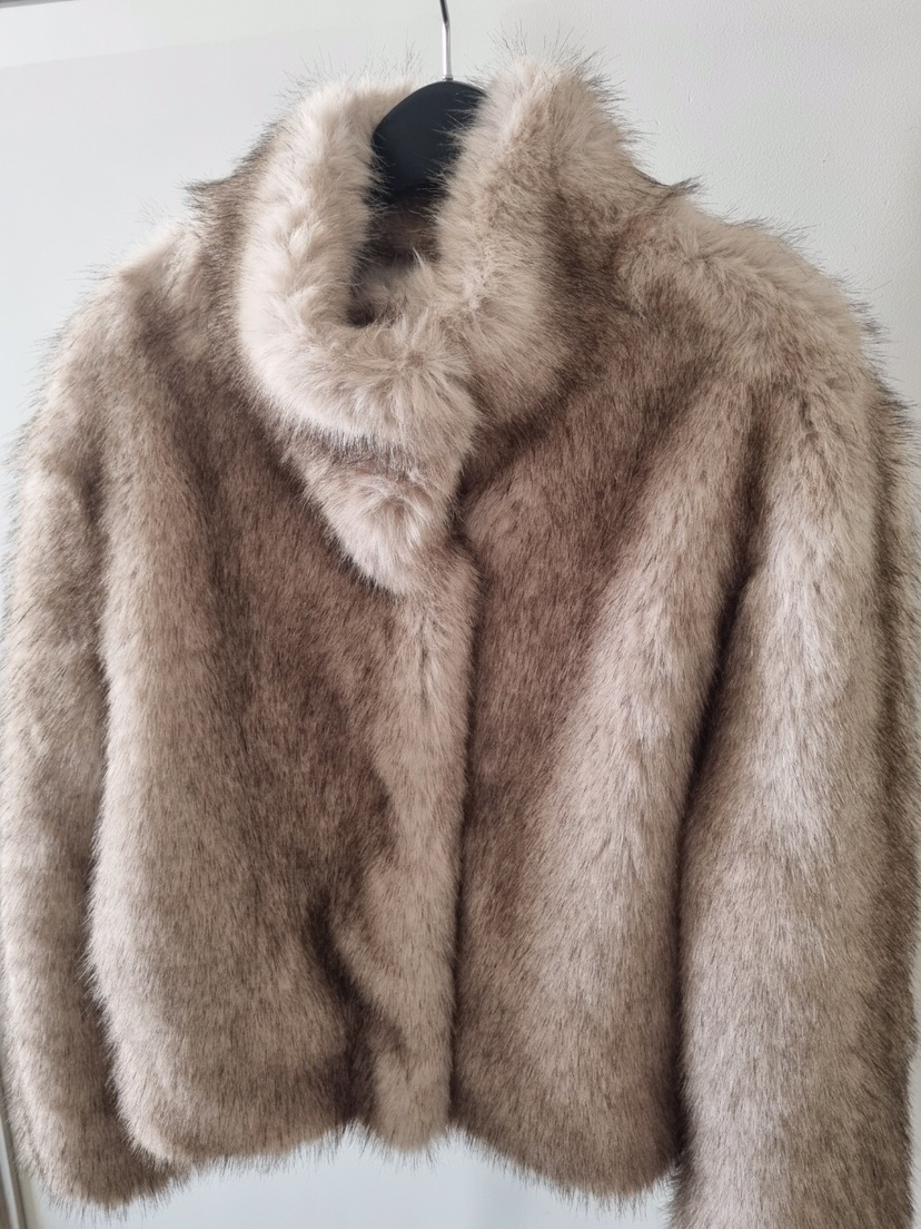 VERANDA東大門㊣代購女士新品時尚休閑推薦短款大衣生態毛毛皮VERANDA短款大衣