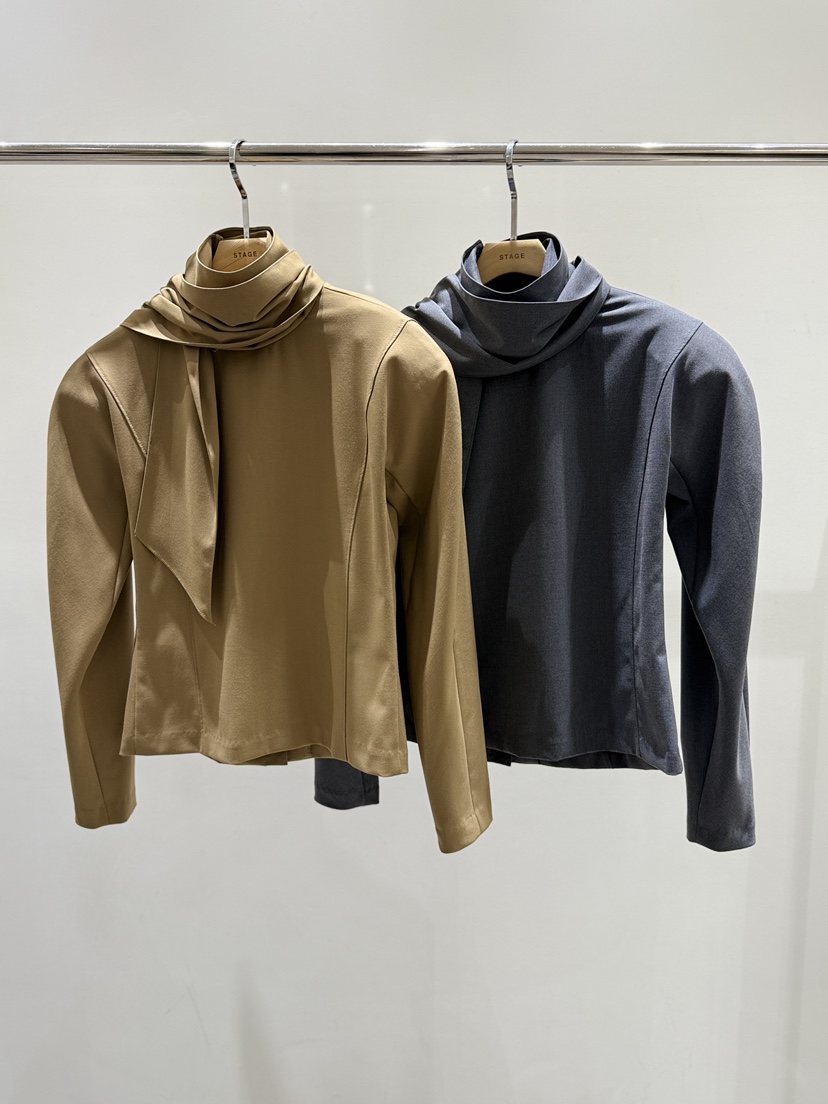 STAGE東大門㊣直郵女士新款人氣職業推薦熱賣25秋冬襯衫蕾絲衫STAGE襯衫/蕾絲衫