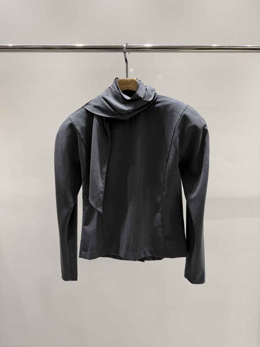 STAGE東大門㊣直郵女士新款人氣職業推薦熱賣25秋冬襯衫蕾絲衫STAGE襯衫/蕾絲衫圖色2