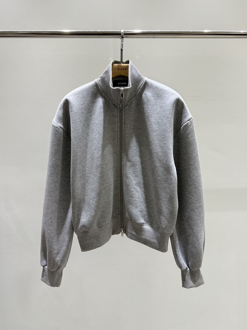 STAGE東大門㊣直郵女士新品人氣時尚職業25秋冬休閑夾克拉鏈STAGE夾克圖色1