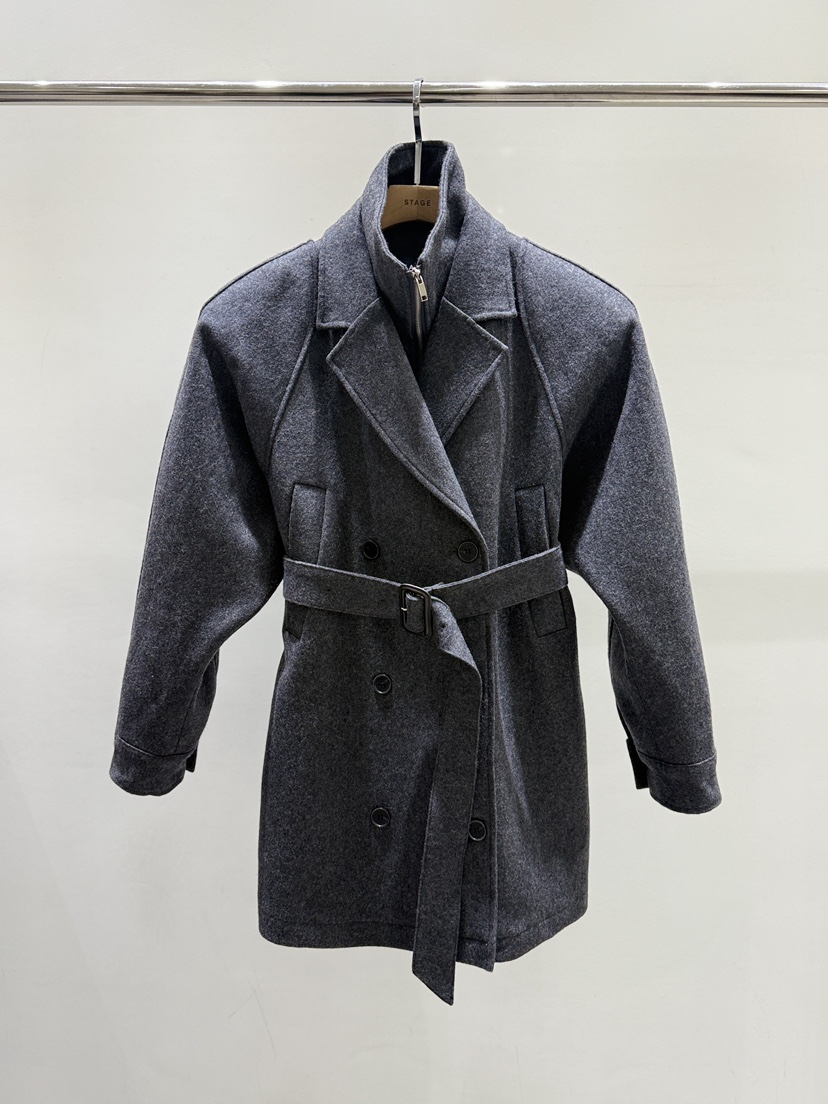 STAGE韓國直郵㊣女裝新品25秋冬時尚人氣熱賣推薦休閑短款大衣STAGE短款大衣圖色2