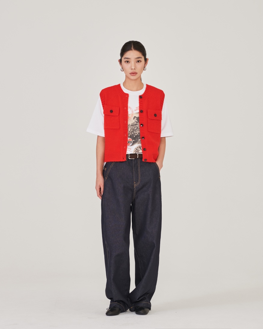 STAGE東大門㊣代購女裝新款職業推薦時尚熱賣人氣休閑25秋冬馬甲STAGE馬甲