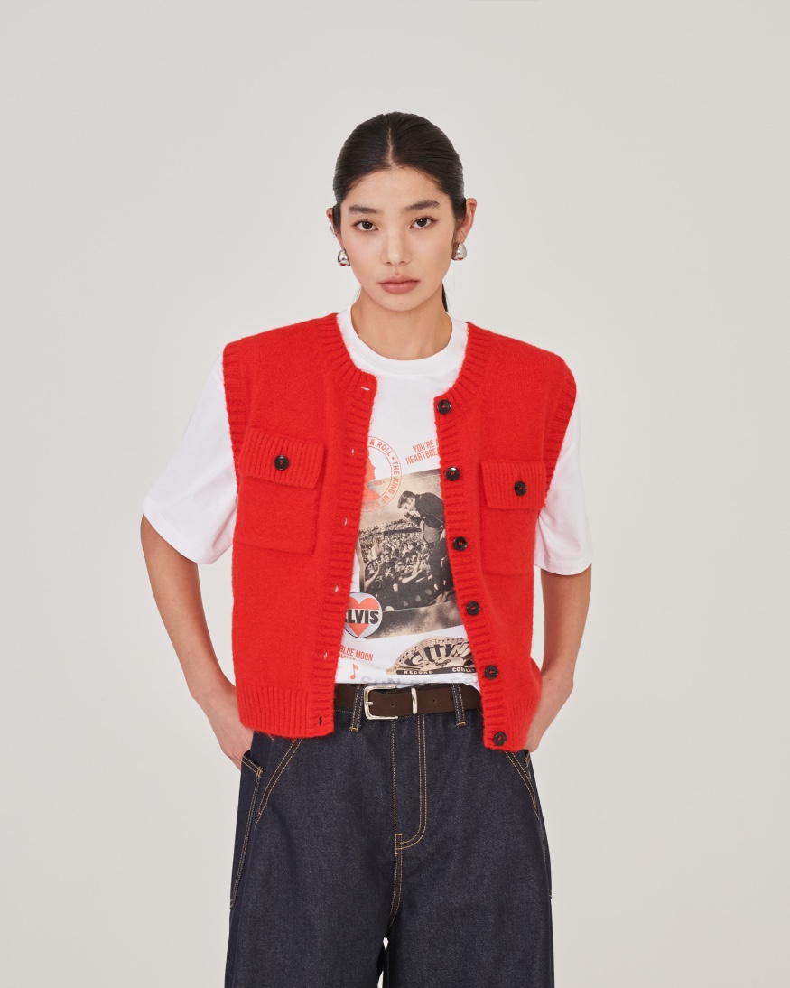 STAGE東大門㊣代購女裝新款職業推薦時尚熱賣人氣休閑25秋冬馬甲STAGE馬甲