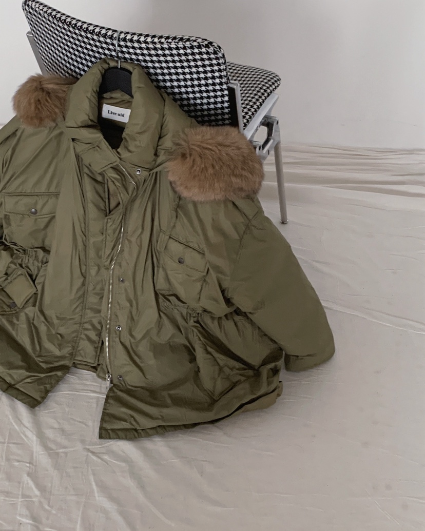 LIVE AID-P韓國直郵㊣女裝新款熱賣時尚休閑長款羽絨服狐貍LIVE AID-P長款羽絨服