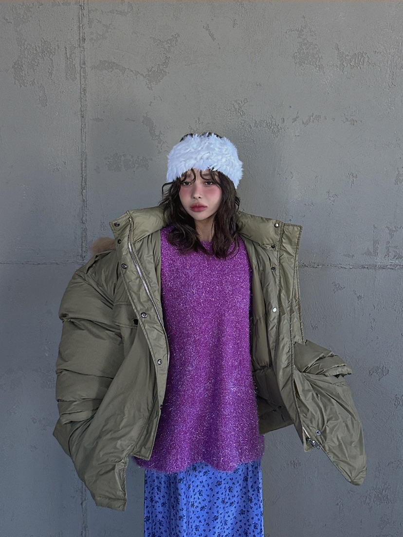 LIVE AID-P韓國直郵㊣女裝新款熱賣時尚休閑長款羽絨服狐貍LIVE AID-P長款羽絨服