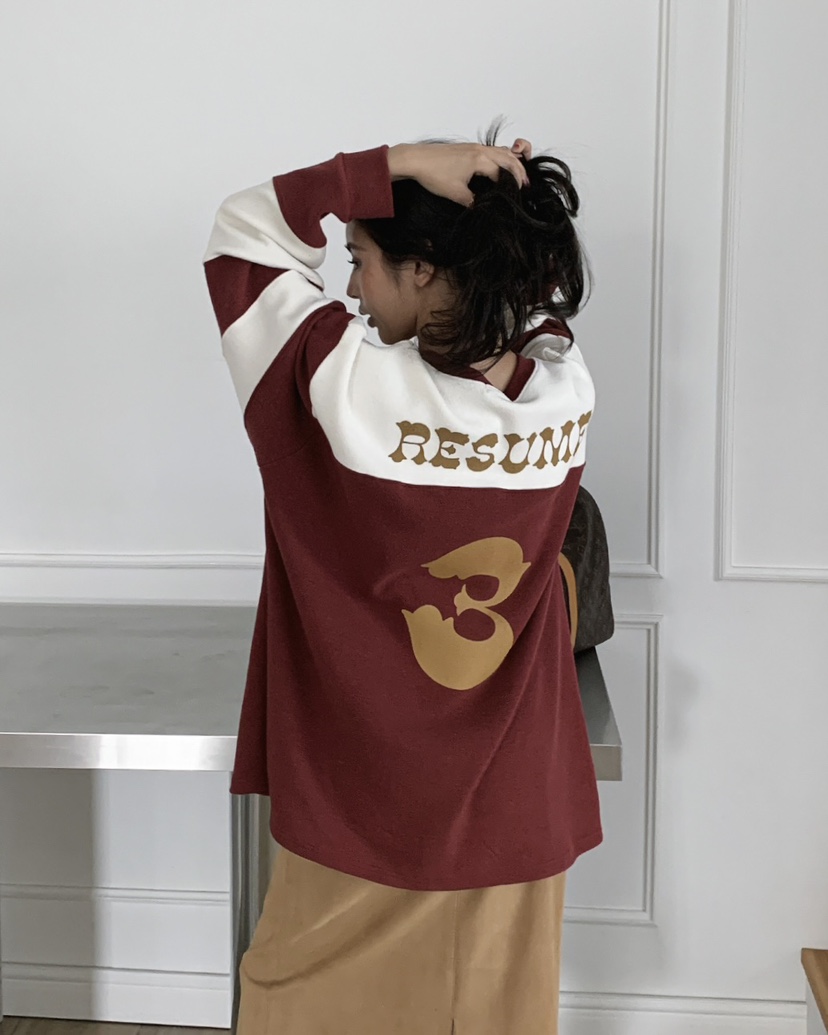 LIVE AID-P東大門㊣直郵女士新品25秋冬人氣休閑推薦長袖T恤LIVE AID-P長袖T恤