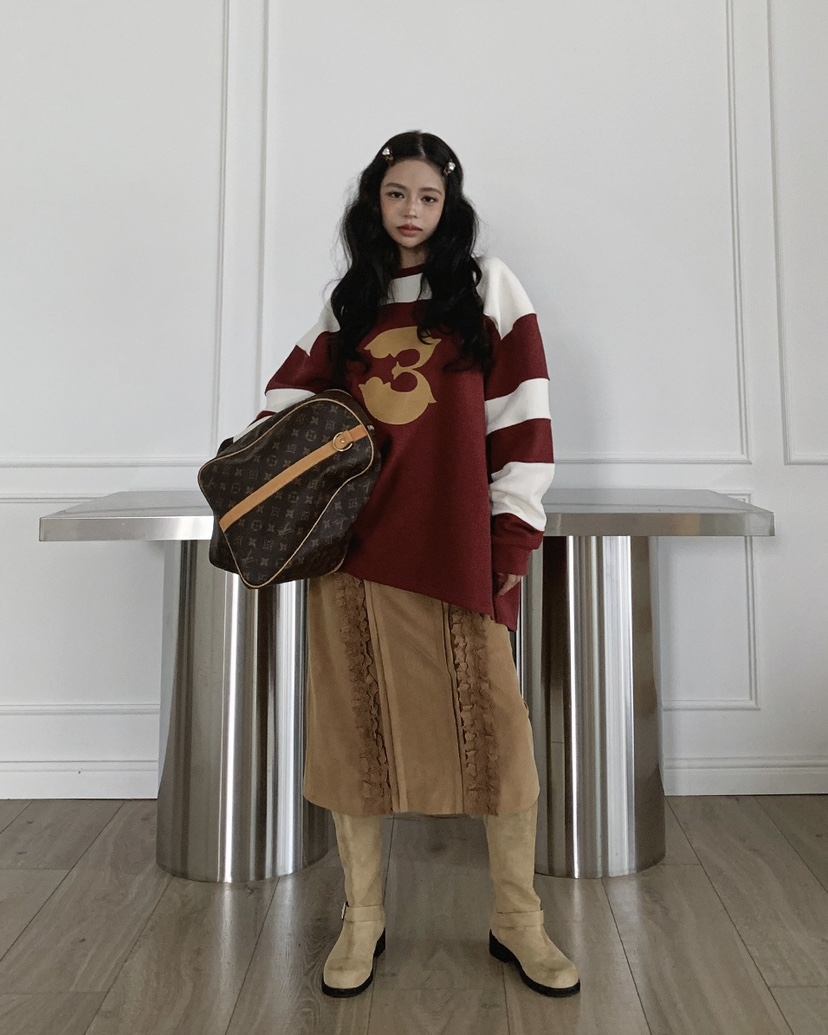 LIVE AID-P東大門㊣直郵女士新品25秋冬人氣休閑推薦長袖T恤LIVE AID-P長袖T恤