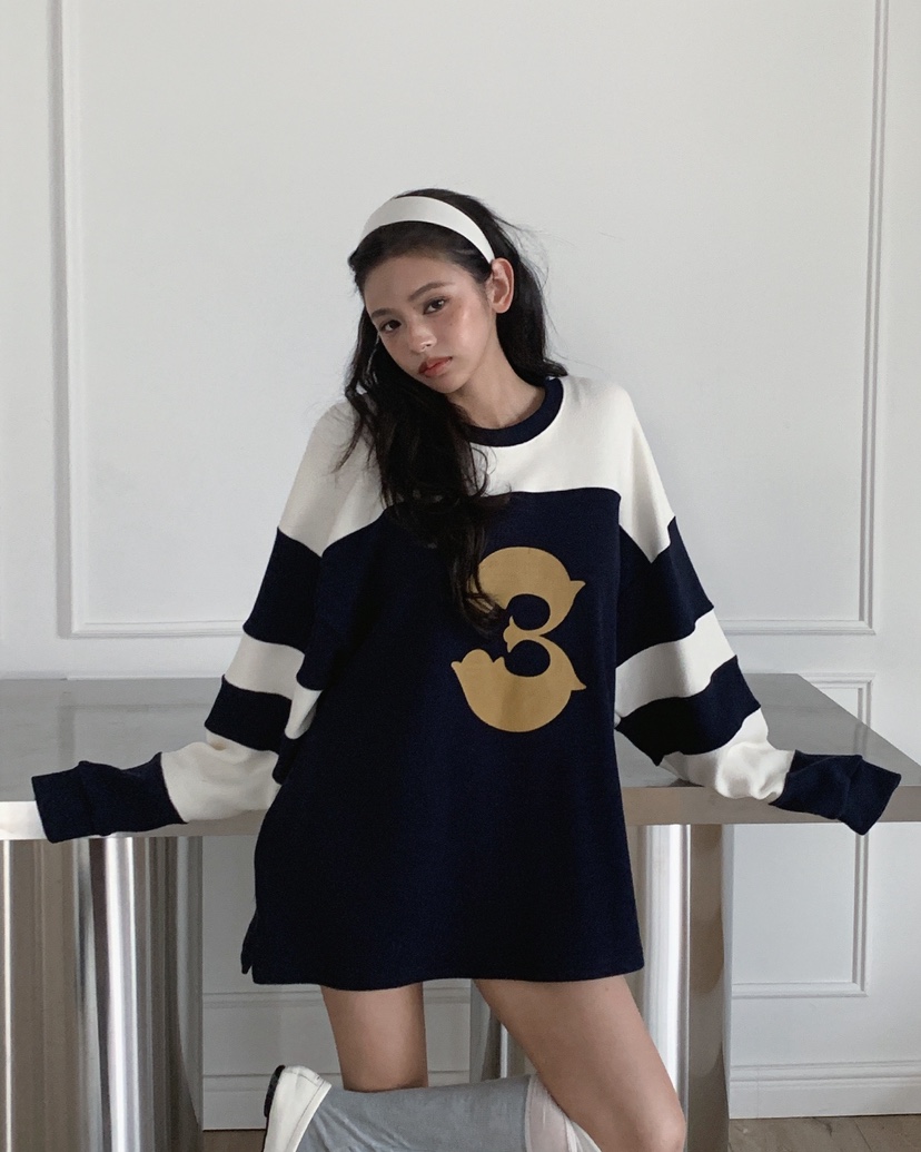 LIVE AID-P東大門㊣直郵女士新品25秋冬人氣休閑推薦長袖T恤LIVE AID-P長袖T恤