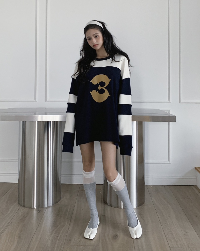 LIVE AID-P東大門㊣直郵女士新品25秋冬人氣休閑推薦長袖T恤LIVE AID-P長袖T恤