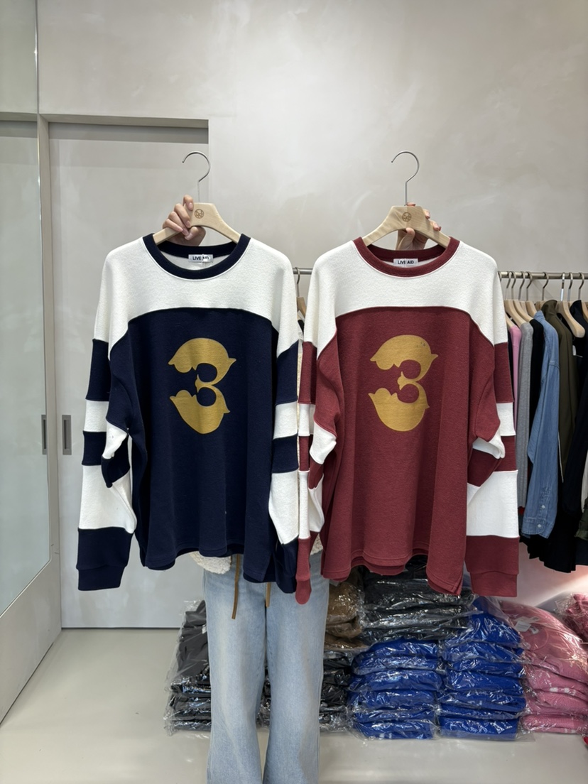 LIVE AID-P東大門㊣直郵女士新品25秋冬人氣休閑推薦長袖T恤LIVE AID-P長袖T恤