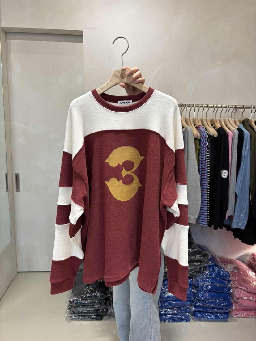 LIVE AID-P東大門㊣直郵女士新品25秋冬人氣休閑推薦長袖T恤LIVE AID-P長袖T恤圖色1