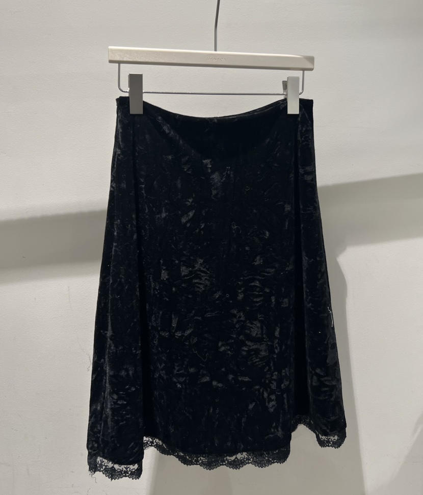 MENTOR韓國代購㊣女裝新款人氣熱賣推薦時尚半身裙中短裙絲絨MENTOR半身裙/中短裙圖色1