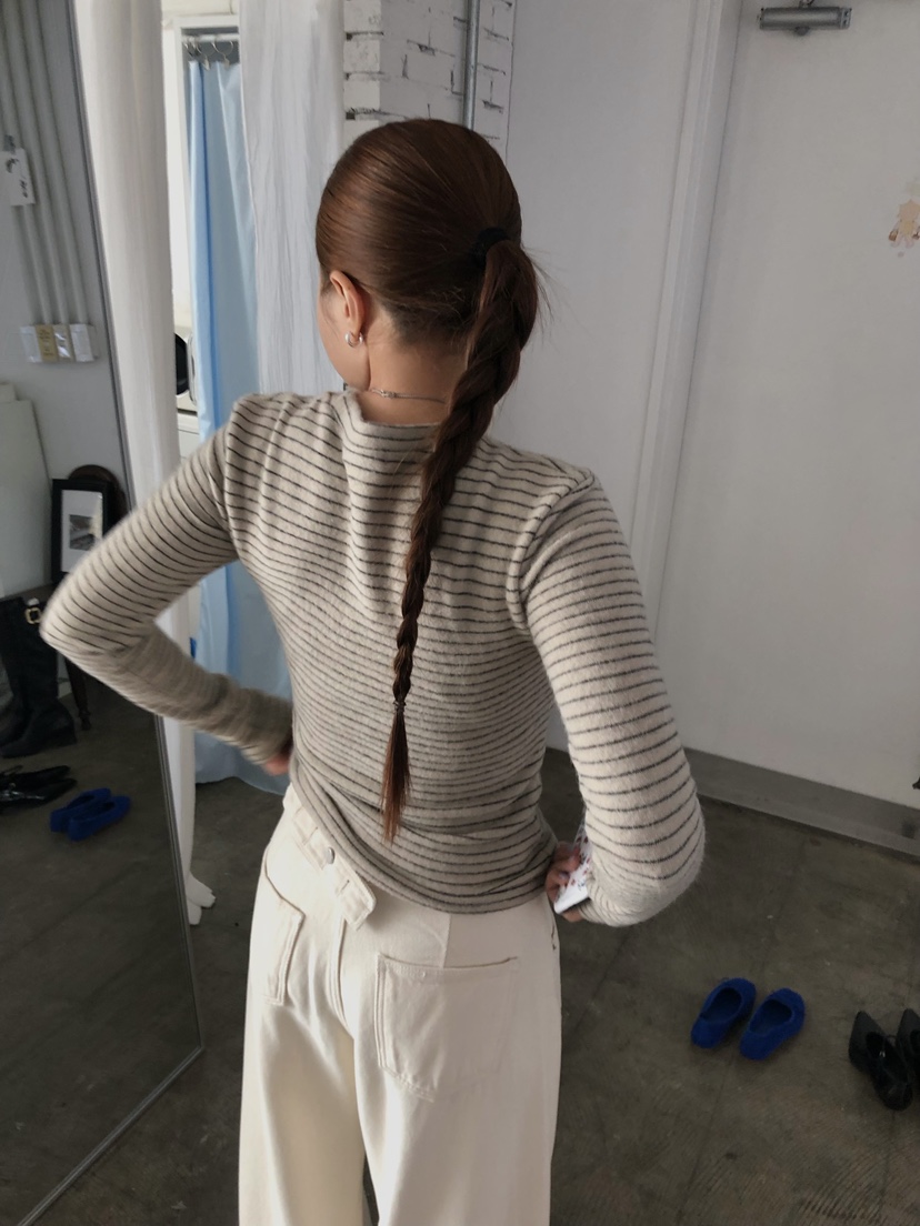 MADE-P韓國代購㊣女士新品休閑熱賣職業時尚人氣推薦長袖T恤MADE-P長袖T恤