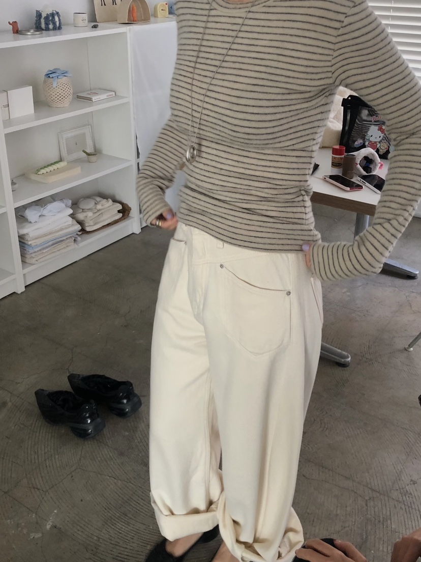 MADE-P韓國代購㊣女士新品休閑熱賣職業時尚人氣推薦長袖T恤MADE-P長袖T恤