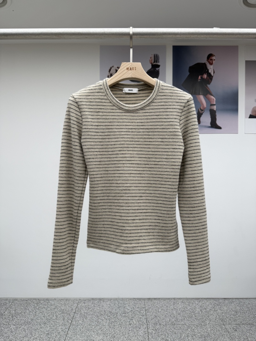 MADE-P韓國代購㊣女士新品休閑熱賣職業時尚人氣推薦長袖T恤MADE-P長袖T恤圖色1