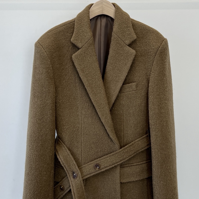 ANOTHER AVENUE韓國直郵㊣女士新品休閑推薦夾克含腰帶羊毛ANOTHER AVENUE夾克