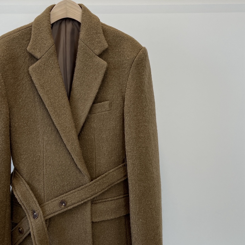 ANOTHER AVENUE韓國直郵㊣女士新品休閑推薦夾克含腰帶羊毛ANOTHER AVENUE夾克