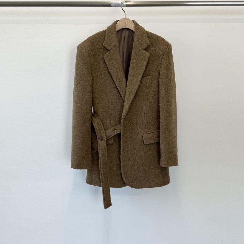 ANOTHER AVENUE韓國直郵㊣女士新品休閑推薦夾克含腰帶羊毛ANOTHER AVENUE夾克