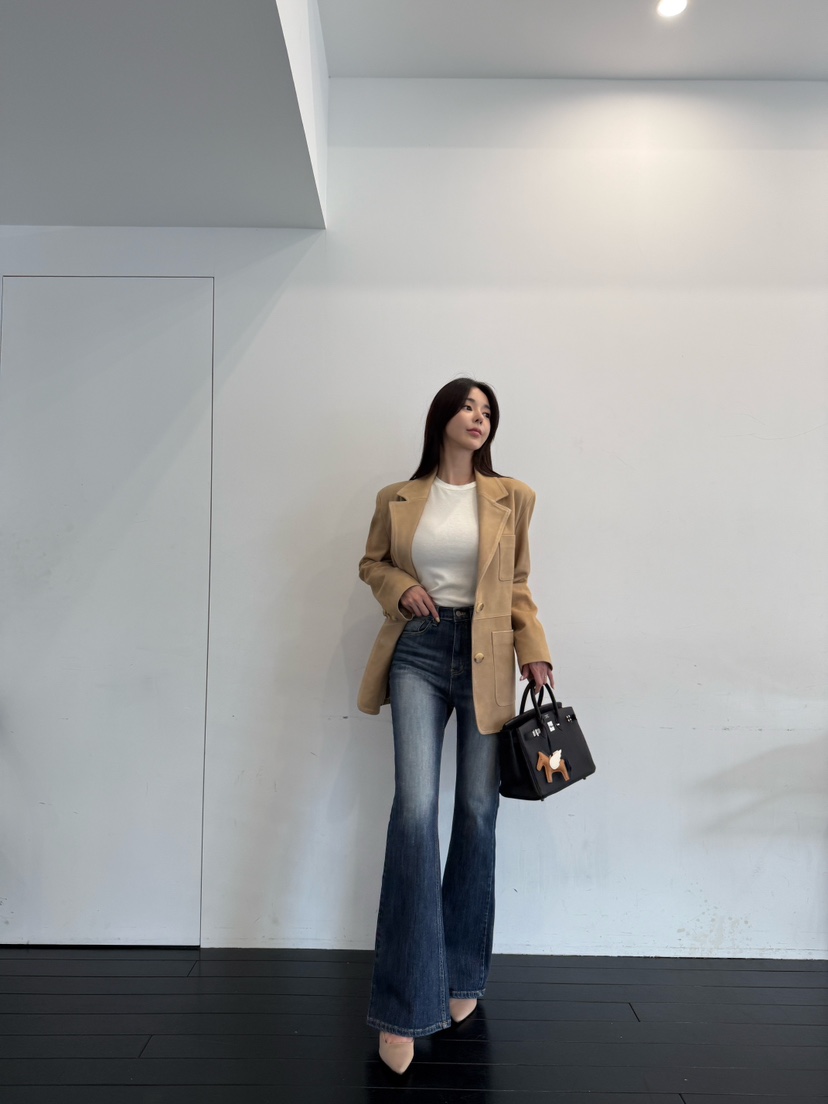 LAVIEU東大門㊣直郵女士新款人氣熱賣職業牛仔褲水洗牛仔布LAVIEU牛仔褲