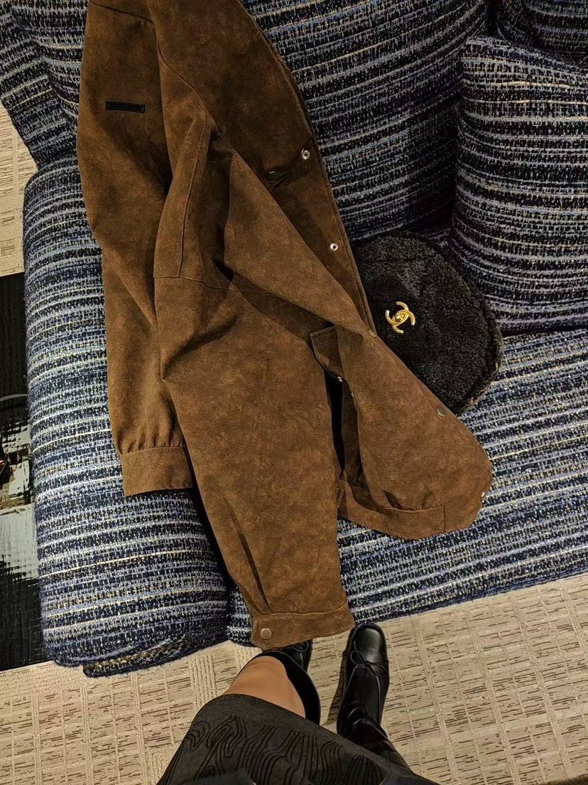 GENTLE B/LOVENTINA東大門㊣實拍女裝新品推薦夾克絨面革GENTLE B/LOVENTINA夾克