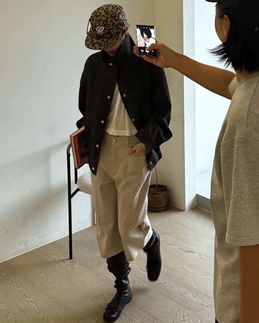 GENTLE B/LOVENTINA東大門㊣實拍女裝新品推薦夾克絨面革GENTLE B/LOVENTINA夾克