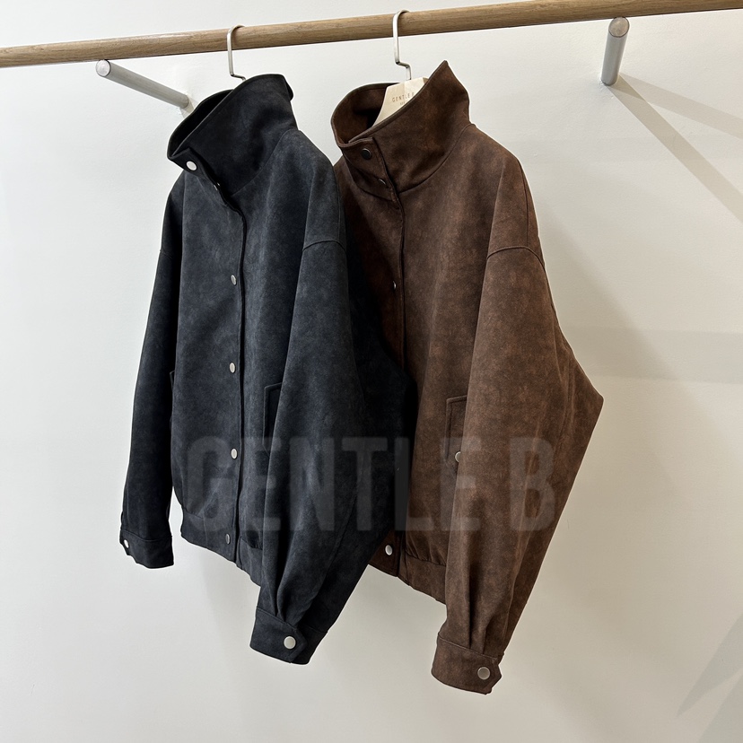 GENTLE B/LOVENTINA東大門㊣實拍女裝新品推薦夾克絨面革GENTLE B/LOVENTINA夾克