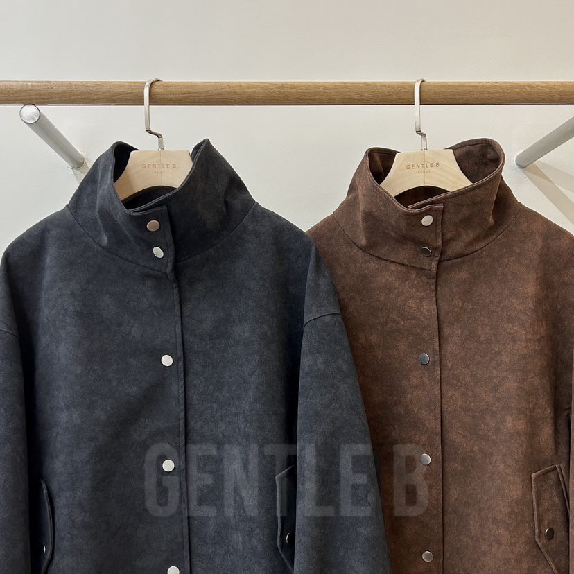 GENTLE B/LOVENTINA東大門㊣實拍女裝新品推薦夾克絨面革GENTLE B/LOVENTINA夾克