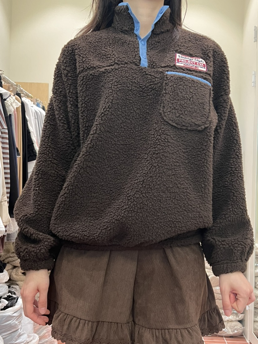 BE&amp;BE東大門㊣實拍女裝新品25秋冬時尚熱賣人氣休閑衛衣BE&be衛衣圖色1