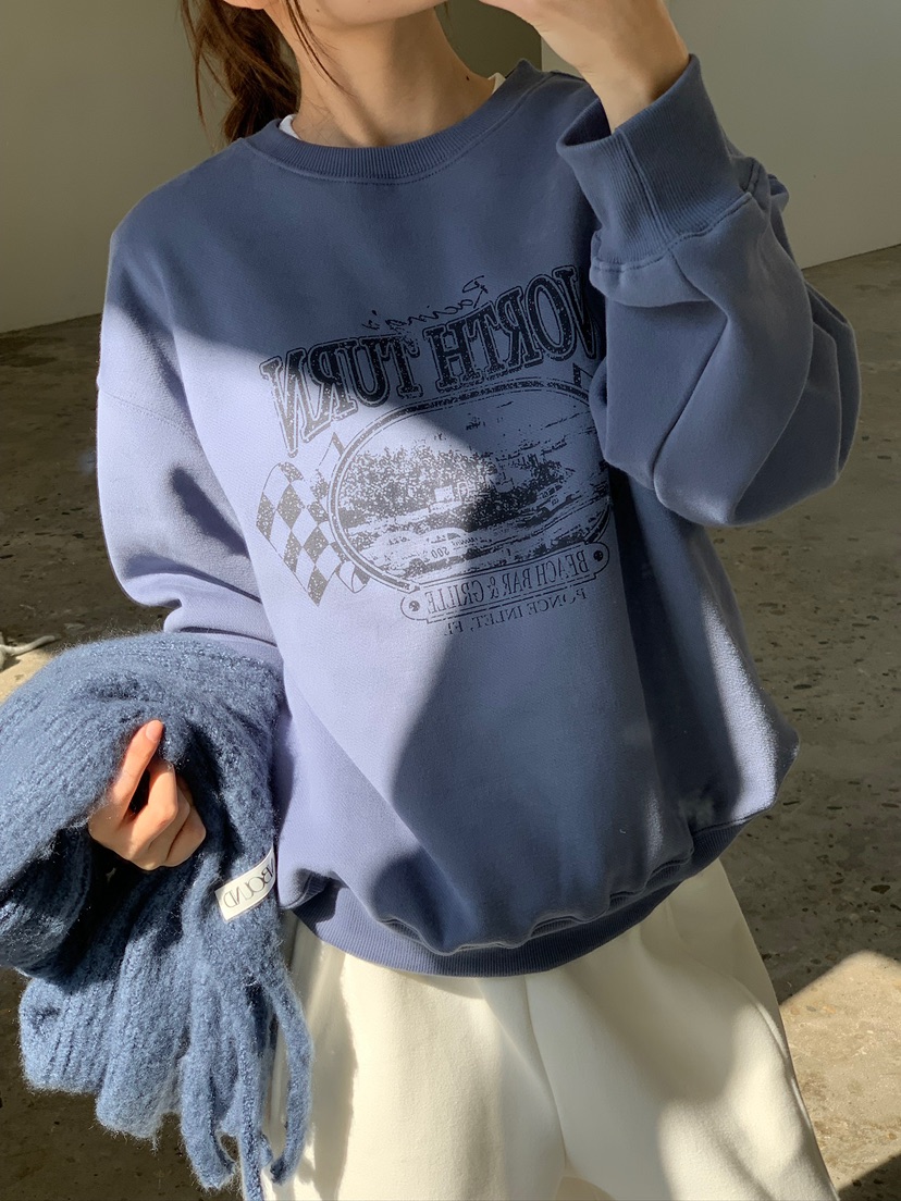 UNBOUND東大門㊣實拍女裝新品人氣職業時尚推薦熱賣衛衣加絨UNBOUND衛衣