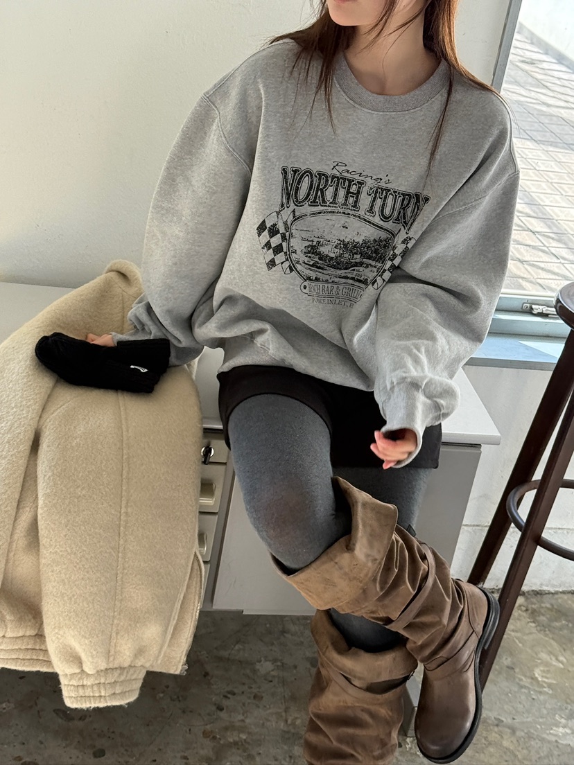 UNBOUND東大門㊣實拍女裝新品人氣職業時尚推薦熱賣衛衣加絨UNBOUND衛衣