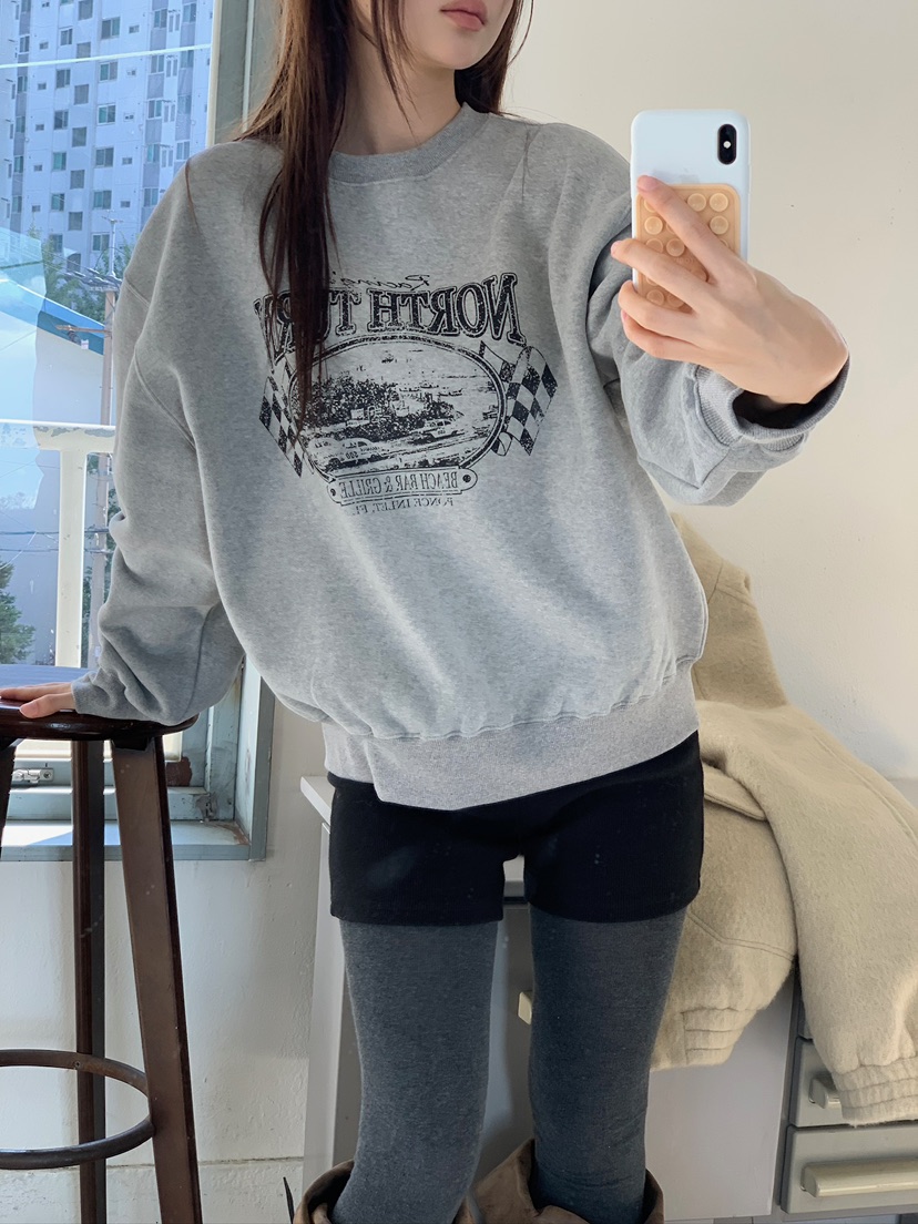 UNBOUND東大門㊣實拍女裝新品人氣職業時尚推薦熱賣衛衣加絨UNBOUND衛衣