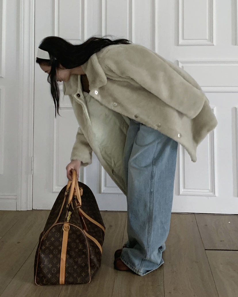 LIVE AID-P東大門㊣實拍女裝新品休閑熱賣中長款大衣皮草LIVE AID-P中長款大衣