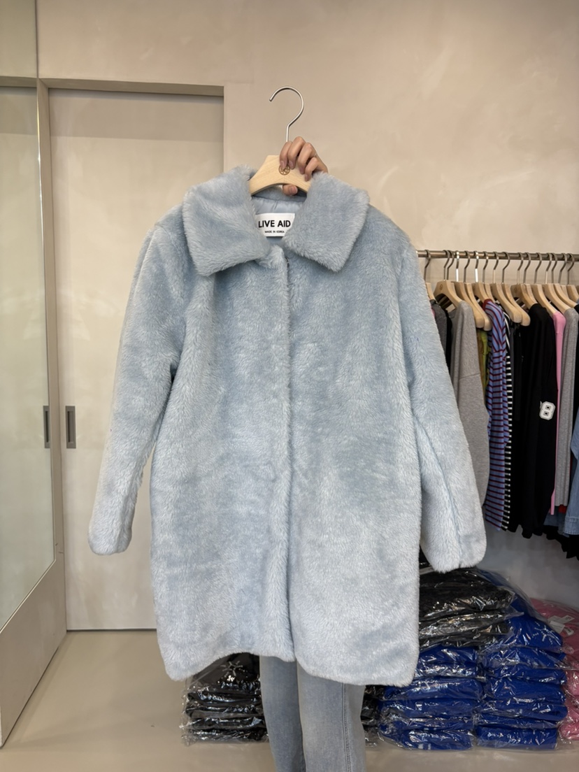 LIVE AID-P東大門㊣實拍女裝新品休閑熱賣中長款大衣皮草LIVE AID-P中長款大衣圖色2