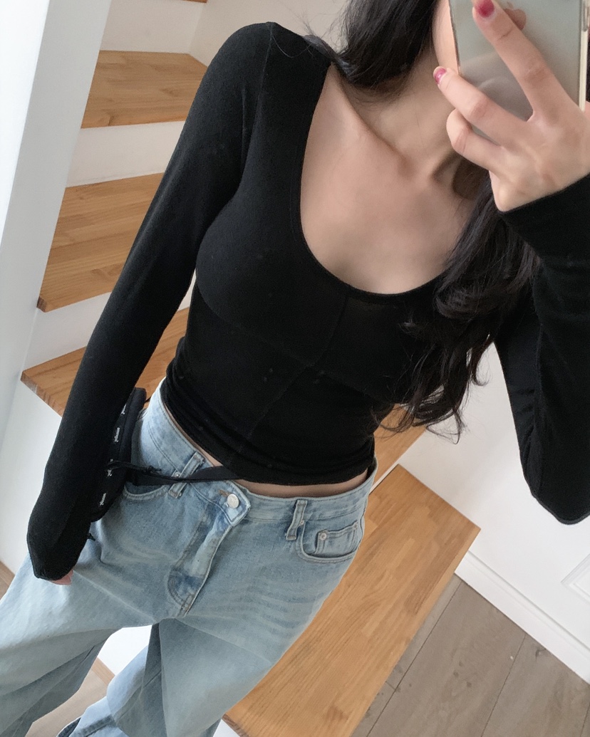 LIVE AID-P韓國直郵㊣女士新款人氣時尚職業25秋冬長袖T恤LIVE AID-P長袖T恤