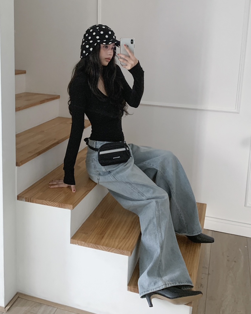 LIVE AID-P韓國直郵㊣女士新款人氣時尚職業25秋冬長袖T恤LIVE AID-P長袖T恤