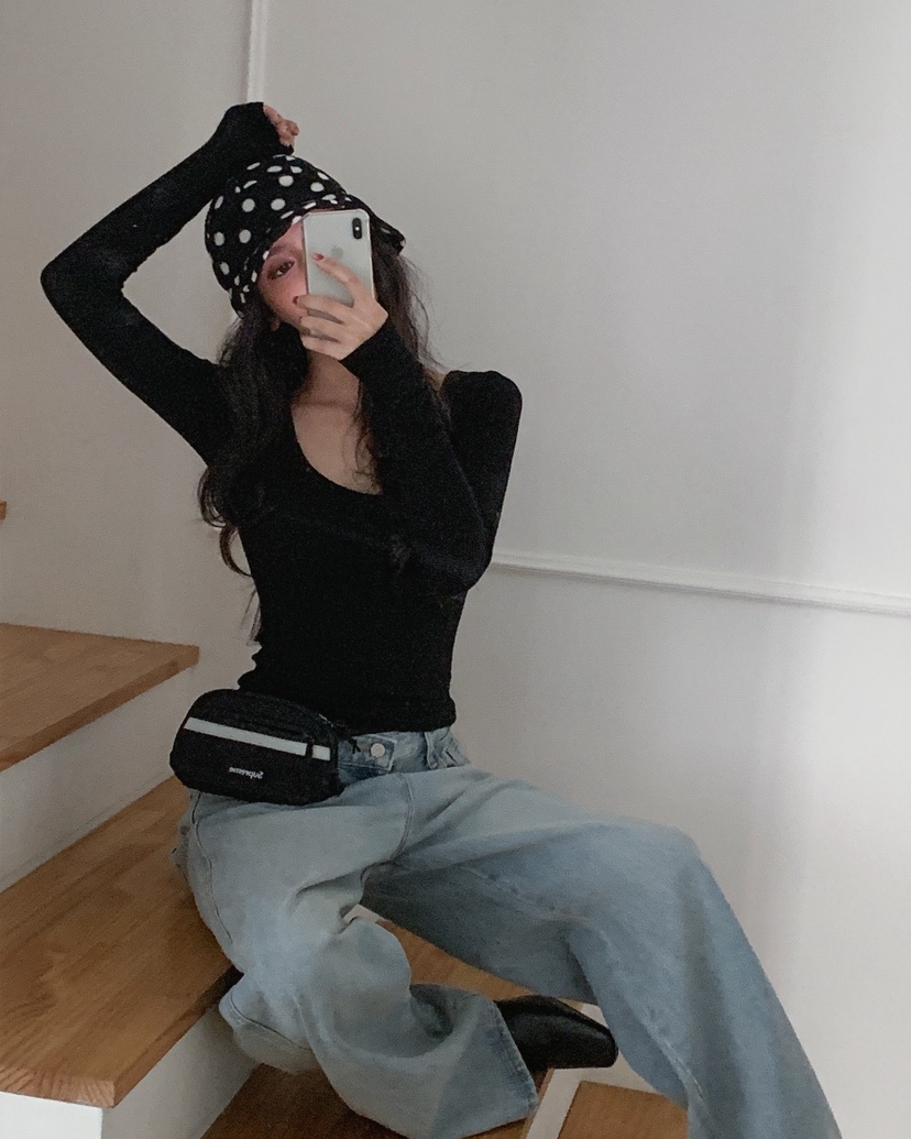 LIVE AID-P韓國直郵㊣女士新款人氣時尚職業25秋冬長袖T恤LIVE AID-P長袖T恤