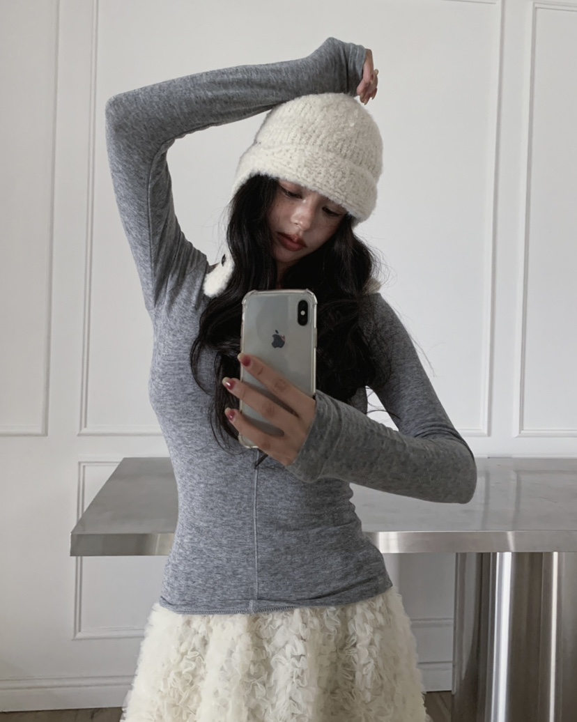 LIVE AID-P韓國直郵㊣女士新款人氣時尚職業25秋冬長袖T恤LIVE AID-P長袖T恤