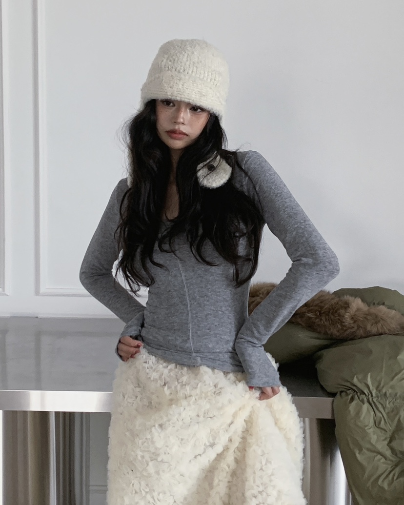 LIVE AID-P韓國直郵㊣女士新款人氣時尚職業25秋冬長袖T恤LIVE AID-P長袖T恤