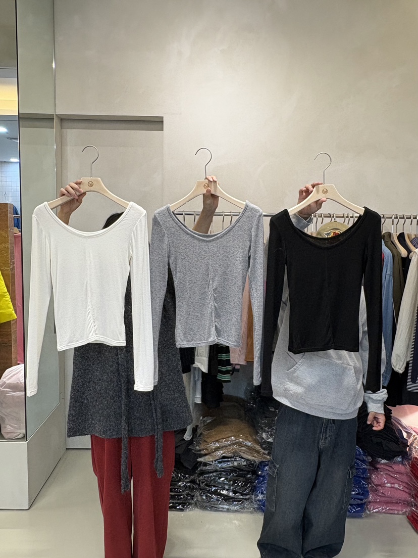 LIVE AID-P韓國直郵㊣女士新款人氣時尚職業25秋冬長袖T恤LIVE AID-P長袖T恤