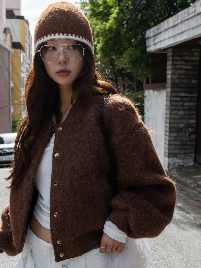 INSSENSE-A東大門㊣實拍女裝新品休閑時尚人氣推薦夾克羊駝毛INSSENSE-A夾克